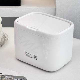 [FSBAKE] Hộp đựng khăn bông nâng tự động giữ khăn bông trang điểm Hộp đựng trong suốt chống bụi cho bàn làm việc trang điểm KCB