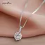 AqToCna Đá Đơn Lấp Lánh Mặt Dây Chuyền Xương Đòn - Dễ Thương Solitaire Choker Trang Sức Thời Trang AqToCna