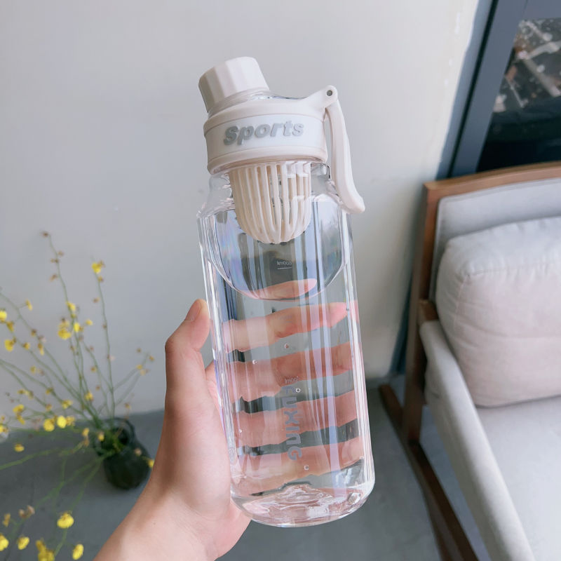 Cốc Nước Thể Thao Dung Tích Lớn Cốc Nhựa Nam Nữ Học Sinh Mùa Hè Thể Dục Ngoài Trời Bình Nước Di Động Giá Trị Cao Có Phân Vùng Trà IOTU