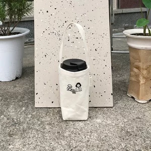 Trà Sữa Túi Tote Vải Bảo Vệ Môi Trường Cốc Giữ Nhiệt Giá Đỡ Cốc Thủy Tinh Giá Đỡ Cốc Đựng Cốc Sữa Trà Túi Vải OHTY