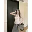 Áo Vest cổ tròn cổ chữ u in màu trắng dành cho nữ mùa hè Slim-fit Áo khoác ngoài không tay Sweet Hot Girl Áo ngắn
