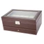 Hộp đựng trang sức đồng hồ STABFOAM, Hộp quà trang sức 12 khe màu nâu, Chất liệu da thanh lịch Đồ trang trí hai lớp hai mục đích Bao bì quà tặng