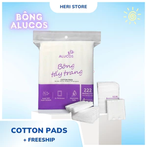 Bông Tẩy Trang Alucos 222m, Bông Cottton, Bông Tẩy Trang Vuông Heri Skin