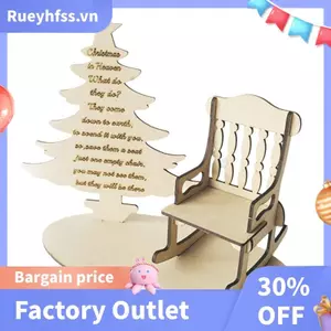 Đồ trang trí Giáng sinh Đồ trang trí bằng gỗ DIY Rocker Giáng sinh trên thiên đường Bài thơ cây thông Noel để nhớ được yêu thích