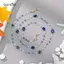 AqToCna Sản Xuất Bằng Tay Kính Dây Xích Cho Ánh Sáng Mùa Hè Ngọc Trai Sang Trọng Pha Lê Xanh Hải Quân Dây Treo Thời Trang Chống Mất Mắt AqToCna