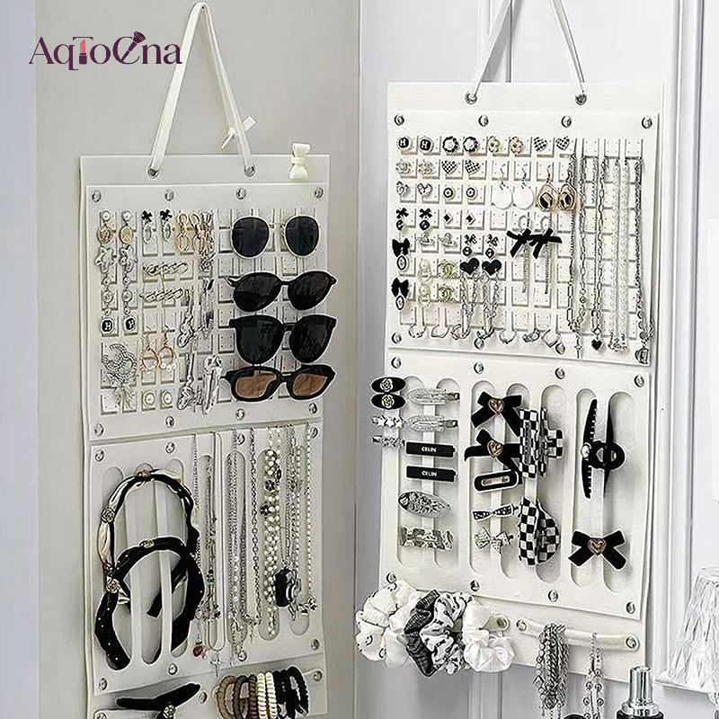 AqToCna Kẹp Tóc Bông Tai Người Tổ Chức Dung Tích Lớn, Treo Tường Kẹp Bảo Quản Móc Treo Tiết Kiệm Không Gian Trang Trí Tường AqToCna