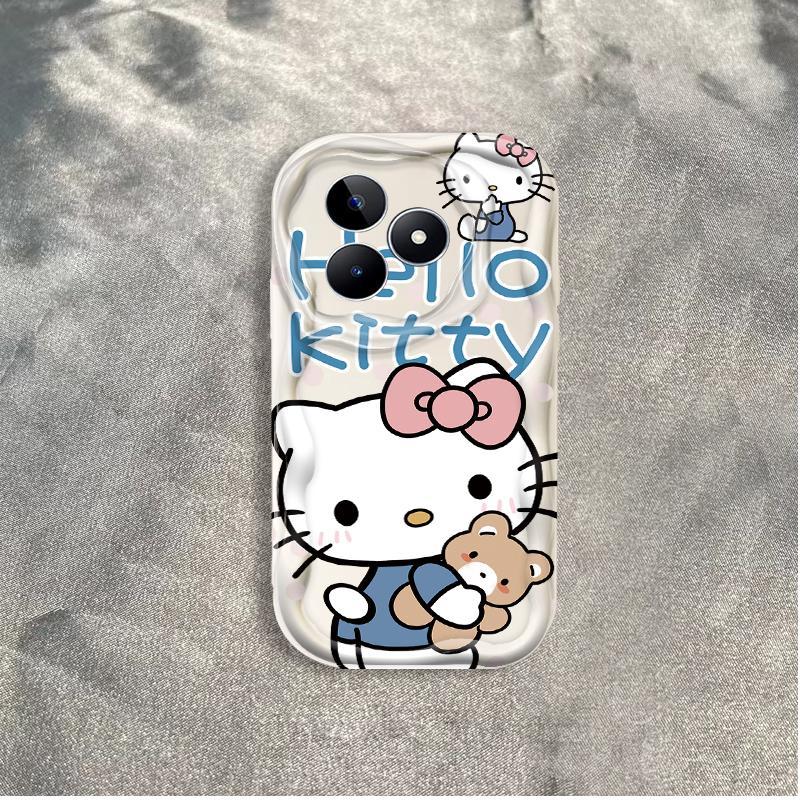 Thích Hợp Cho Realme C53 C51 C63 C61 Note 50 3D Thẩm Mỹ Mềm TPU Kitty Rilakkuma Ốp Điện Thoại Chống Sốc