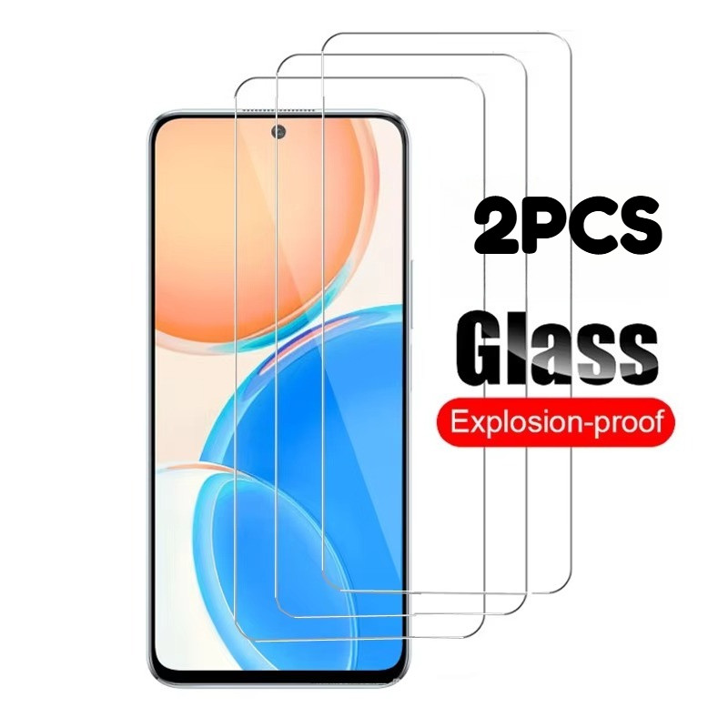 2 Chiếc Trong Suốt Cạnh Đen Kính Phim Dành Cho Honor X7d X7c 4G X7b 5G 4G 50 MP HD Điện Thoại Bảo Vệ Màn Hình Cho Honor X7a X70i X7 Chống Gián Điệp Cạnh Đen Kính Cường Lực
