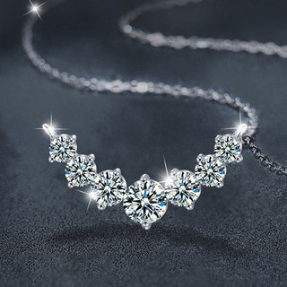 Châu Âu Mỹ ins Phong Cách Mới Trái Tim Mũi Tên Mô Phỏng Moissanite Vòng Cổ Nữ