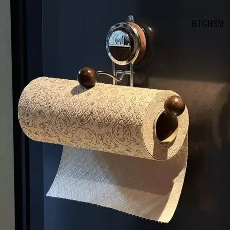 Giá đỡ cuộn giấy vệ sinh loại hút chân không, gắn tường, không làm hỏng tường, dùng cho nhà bếp và phòng tắm