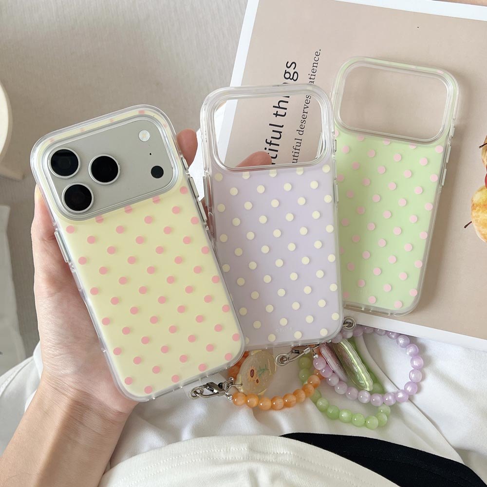 Ốp lưng cứng Tương thích với iPhone 13 14 14Pro 14ProMax 15 15Pro 15ProMax 16 16Pro 16ProMax 17 17Pro 17ProMax Ốp họa tiết chấm bi