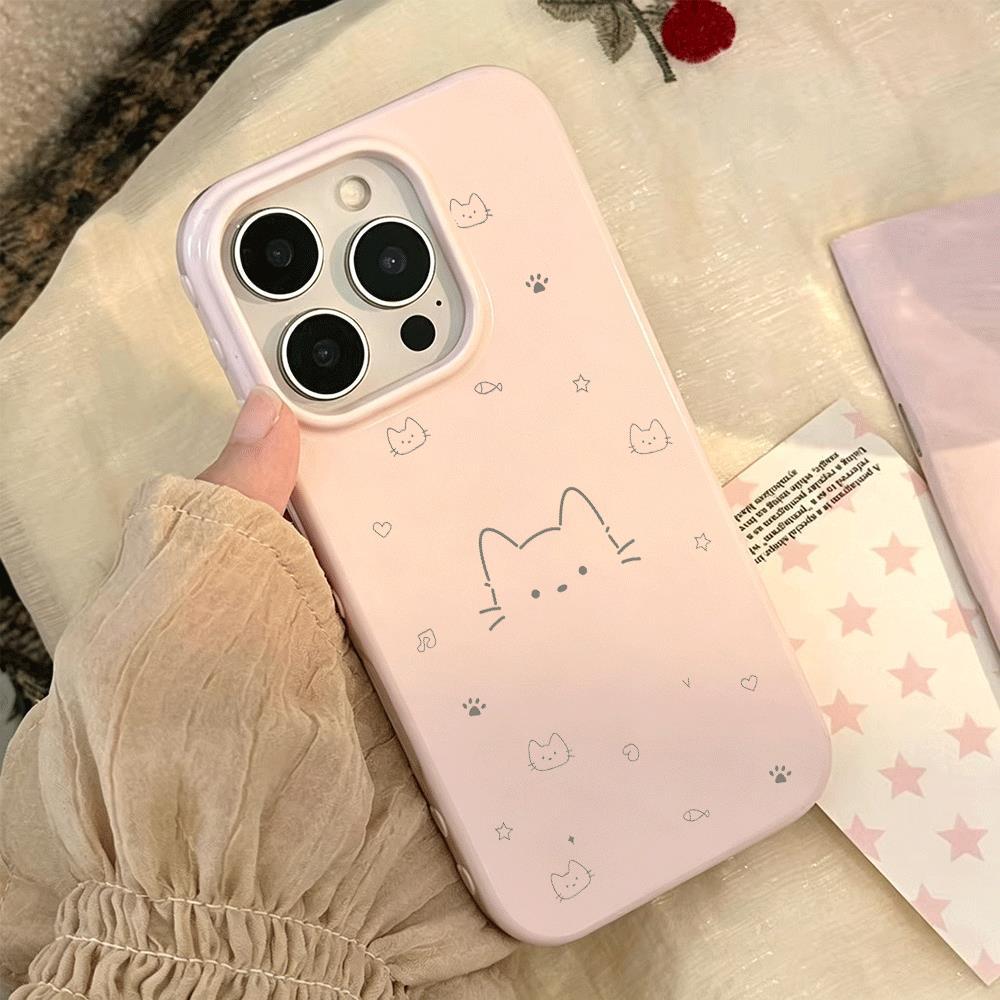 Mèo con Ứng dụng iPhone 1617/1514 Jelly trường hợp điện thoại 13/12 dễ thương 11xr