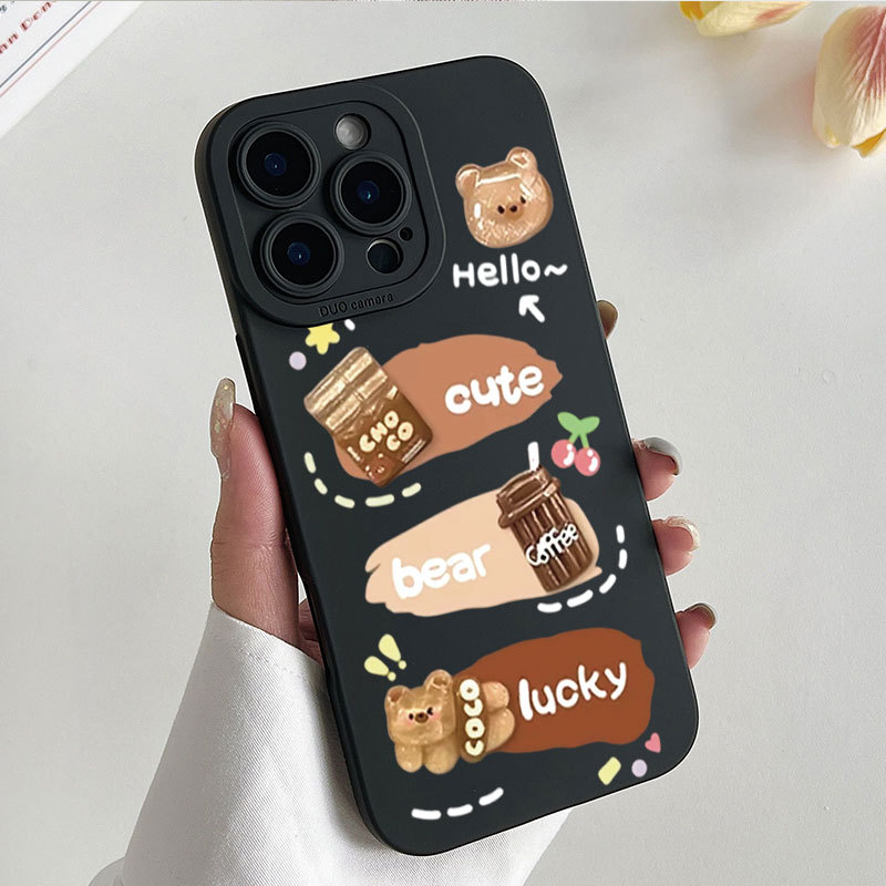Ốp lưng iPhone Case Silicon hình chú gấu dễ thương - iP 7/8/X/XS/XR/11/12/13/14/15/16/17/Plus/Air/Pro/Max