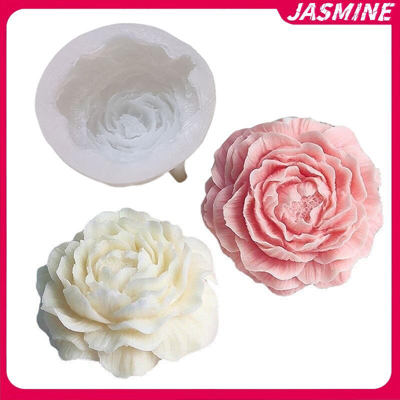 JASMINE Khuôn Bánh Silicon Sô Cô La Xà Phòng Dụng Cụ Làm Nến Khuôn Dập Nổi Hoa Nở Hương Liệu Kẹo Handmade Trang Trí Đám Cưới JASMINE