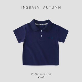 (1-18Yrs) Bé Trai Cotton Pique Áo Polo Tay Ngắn Thêu Trái Tim Ve Áo Mùa Hè Phong Cách Hàn Quốc Chắc Chắn Thường Ngày Hàng Đầu Trẻ Em