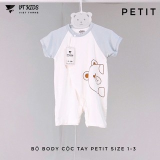 Bộ Body  Cộc Tay PETIT Size 1-3 cho bé sơ sinh với thiết kế đáng yêu phù hợp cho trẻ VT KIDS