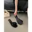 TT Nơ Vuông Mũi Sandal Nữ Mùa Hè Cao Gót Satin Sang Trọng Phù Hợp Với Váy Dép Thời Trang Tất Cả