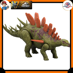 Mattel Jurassic World Action Figure - Roaring Kentrosaurus, Kids' Dinosaur Toy, Movable, Large Size: Approximately 29.6 cm, Suitable for Ages 4 and Up, Green, JCL65