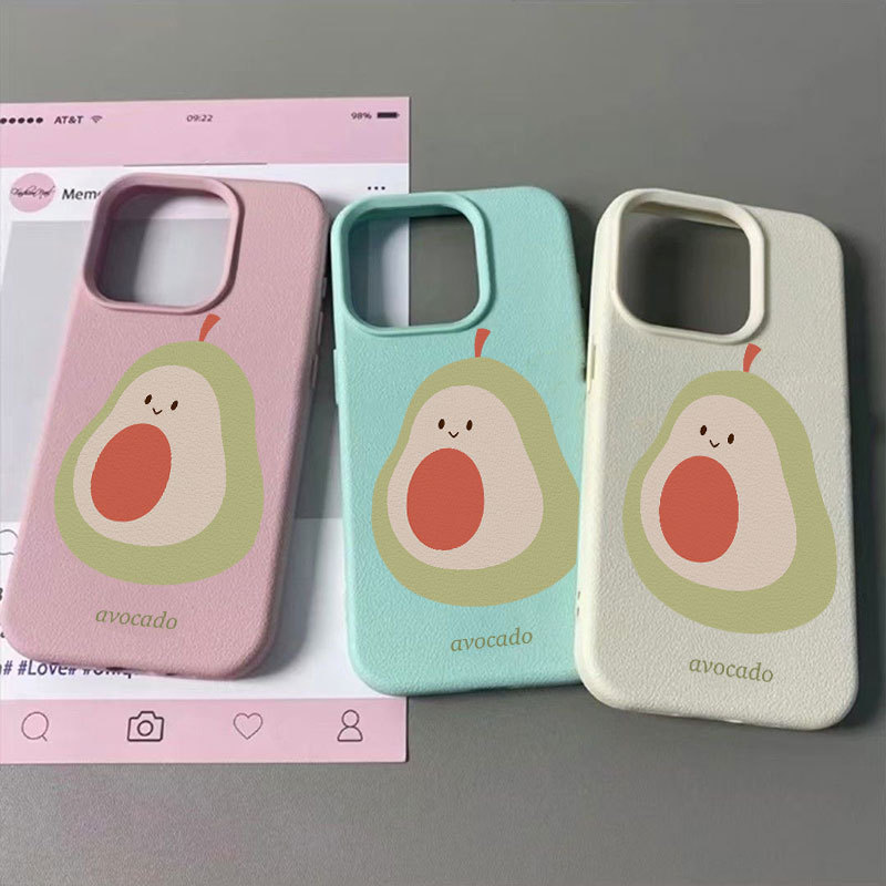 Ốp bảo vệ điện thoại di động kết cấu da bơ cho iPhone 7/7plus/8/8plus/x/xs/11/12/13/14/pro/max/plus/promax
