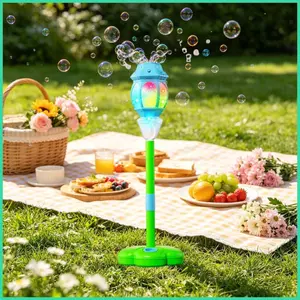 Máy đứng bong bóng Hoạt động có thể điều chỉnh tự động Đồ chơi đứng có đèn Máy bong bóng ngoài trời cho bữa tiệc sonlekvn