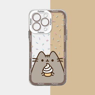 Vỏ Mèo Pusheen Dễ Thương Ngộ nghĩnh Cho Iphone 17 Air 17 Pro Max 14 15 16 Pro Plus Vỏ Mềm Trong Suốt Họa Tiết Hoạt Hình Silicon Trong Suốt TPU Mắt Thiên Thần Chống Rơi