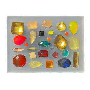 Flgo Epoxy Khuôn Silicon Hình Kim Cương - Đựng Đồ Handmade & Trang Sức