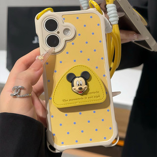 Thích hợp cho iPhone17 Vỏ Điện Thoại Chấm Bi Mickey Giá Đỡ Dây Đeo Tay Apple 16 Huawei / oppo / vivo1526.4.23