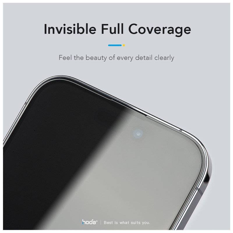 Kính Cường Lực Hoda 0.33mm Không Khung Clear Full Coverage Tempered Glass Screen Protector for iPhone 13-18 Series