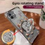 Ốp Lưng Trong Suốt Cho Iphone 17 AIR 16 14 13 12 11 15 Pro X XS Max XR 6 6S 7 8 Plus MINI Sang Trọng Cao Cấp Dễ Thương Giá Đỡ Xoay Đứng Phong Phú Mạ Trong Suốt Vỏ Điện Thoại Mềm