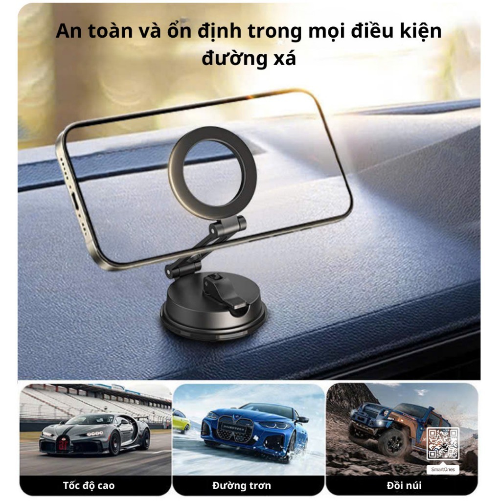 [Chính Hãng] Giá Đỡ Điện Thoại Từ Tính WiWU CH-055 Cho Ô Tô, Bàn Làm Việc - Hợp Kim Nhôm, Xoay 360 Độ, Gập Gọn Tiện Lợi