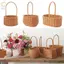 Giỏ hoa cô dâu Roly dệt từ mây willow, có tay cầm, phù hợp làm giỏ hoa và dùng cho picnic