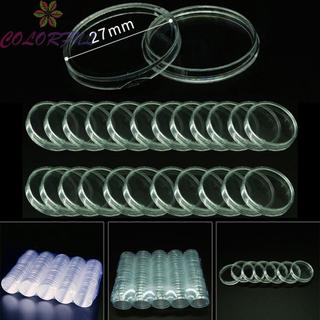 Durable Transparent Plastic Coin Collecting Box Case Capsule Holds 1025pcs Coins