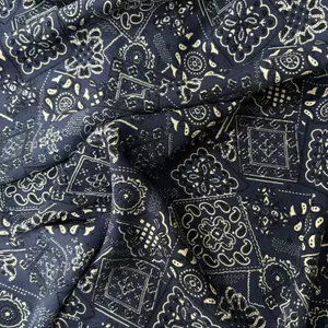 Lược Cotton Lụa Bohemian Phong Cách Dân Tộc Nhân Tạo Cotton Vải Đầm Homewear Bộ Đồ Ngủ Vải 4.25