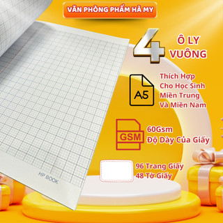 COMBO 10 QUYỂN VỞ HỌC SINH 96 TRANG A5 – 4 Ô LY CHUẨN