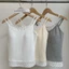 NICOLOO Áo Tank Top, Chắp Vá In Hoa Spaghetti Strapy Top, Vai Mùa Hè Gợi Cảm Với Áo Ngực Pad Nữ Camisole Đeo Bên Ngoài