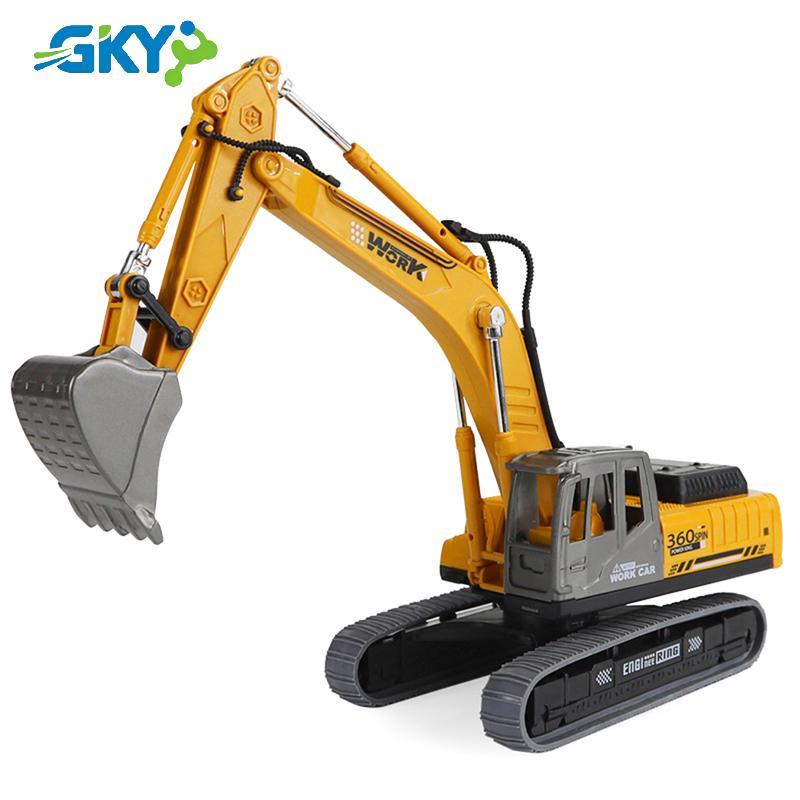 GKY Inertia Máy xúc Mô hình Kỹ thuật Xe Đồ chơi trẻ em Quà tặng GKY