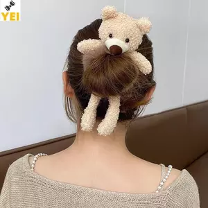 < YEI > Hoạt Hình Dễ Thương Ôm Gấu Dây Cao Su Cho Bé Gái Sang Trọng Đuôi Ngựa Maruko Dây Buộc Tóc Co Giãn Vòng Tóc Mũ Bé Gái Trẻ Em Phụ Kiện Tóc Mới