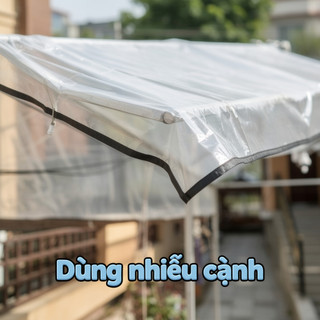 Bạt nhựa Pvc trong suốt Tấm che mưa hạng nặng chống thấm nước Tấm che nắng sân vườn ngoài trời