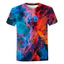 Sơn dây buộc graffiti in 3D unisex mùa hè tay ngắn cổ tròn