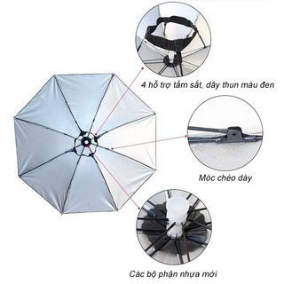 Mũ dù di động có thể gập lại - Chống mưa & UV, lý tưởng cho câu cá và du lịch