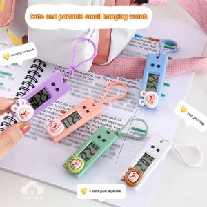 Đồng hồ bấm giờ mini dành cho học sinh, đồng hồ điện tử cầm tay, đồng hồ bỏ túi hình hoạt hình dễ thương.