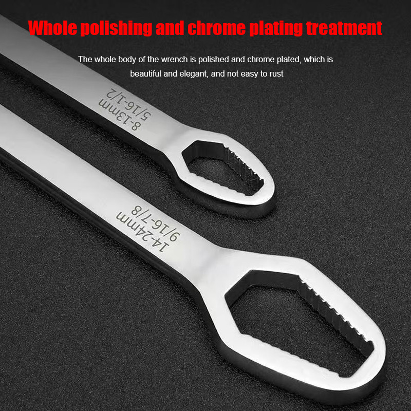 🌤️COD🌤️23Cm Cờ lê đa năng Độ dày 5mm Cờ lê tự siết điều chỉnh đa năng, cờ lê điều chỉnh nhanh đa dụng