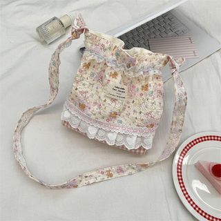 Túi đeo vai NECKLACEMASK, Túi đeo vai dây rút nhiều màu ren kẻ sọc hoa, họa tiết hoạt hình hợp thời trang Túi đeo chéo dài sức chứa lớn dành cho sinh viên