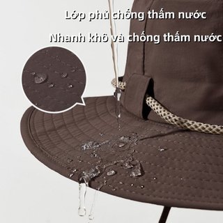 Vành Mũ Cao Bồi Rộng từ Cotton Chống Nắng, Phù Hợp Cho Du Lịch và Thể Thao Ngoài Trời