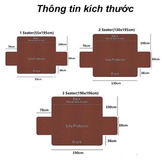 Sofa Cover Co Giãn Slipcover Mềm Thoáng Khí Chống Trơn Trượt Bảo Vệ Nội Thất Nhà Phòng Khách