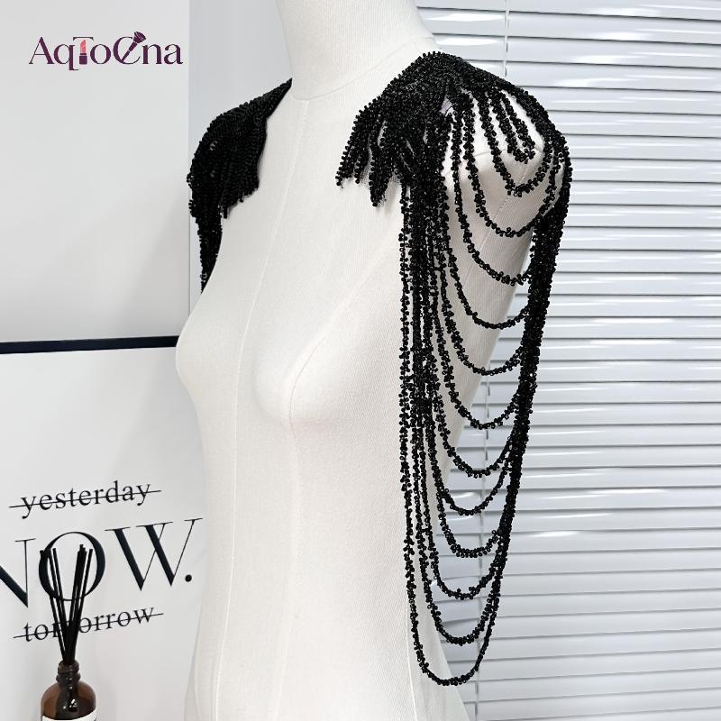 AqToCna Đồ Trang Trí Vai Cho Váy Cưới và Quần Áo Thời Trang - Dây Xích Kim Sa Lấp Lánh