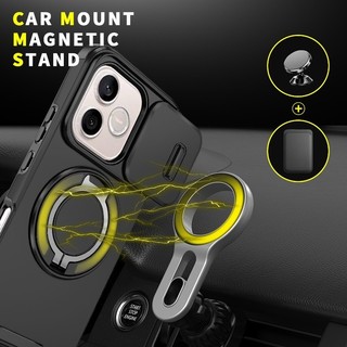 Chống Sốc Honor 600 Lite 400 Pro Honor 200 Smart 400 Lite Trượt Bảo Vệ Ống Kính Máy Ảnh Vòng Đứng Từ Tính Vỏ Điện Thoại Giáp Vỏ Silicon Cứng