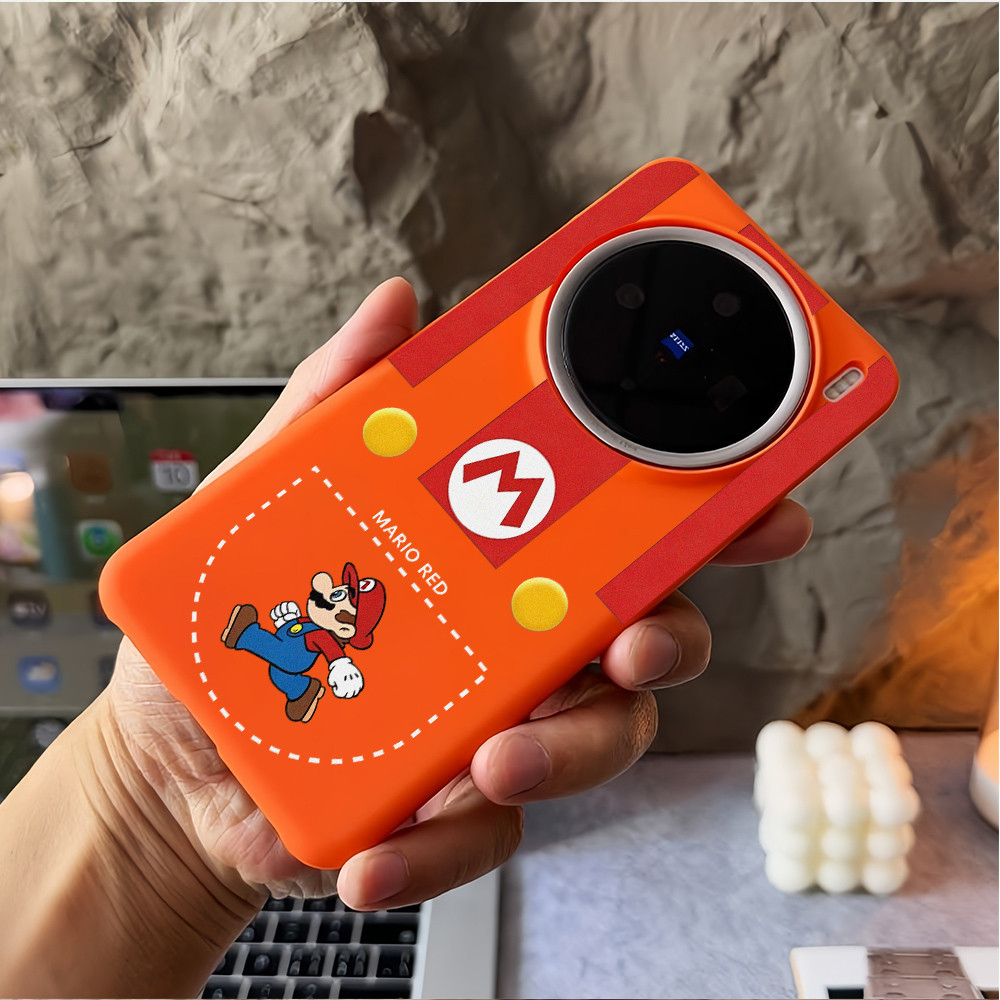 Ốp điện thoại bọc nửa mờ “Super Mario ” cho Vivo X300 Pro X200 ProX100S X100 X90 Pro + X200 Ultra / Vỏ Vivo chống sốc