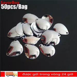 SAVORBOX 50 Chiếc Máy Thu Hút Câu Cá Spinner Giải Quyết Mịn Niken Sequin VIB Mồi