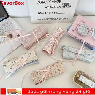Túi đựng cọ trang điểm SAVORBOX, Hộp đựng mỹ phẩm di động dung tích lớn, Hộp đựng bút Dụng cụ làm đẹp hoa